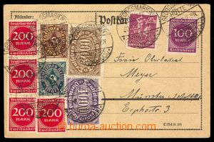 92944 - 1925 INFLATION  correspondence card franked by multicolor fr