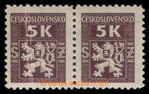92996 - 1945 Pof.Sl6, 5 Koruna fialověhnědá, horizontal pair, L s