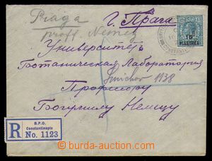 93056 - 1922 TURKEY   R-dopis do Prahy, vyfr. zn. Mi.50, přetiskov