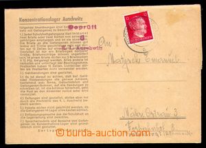 93296 - 1943 KT AUSCHWITZ  předtištěný skládaný dopis do ČaM,