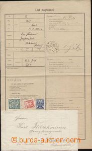 93338 - 1921 List poptávací se zapraveným poplatkem zn. emisí Ha