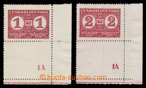 93467 - 1930 Pof.9-10A, LR corner pieces with coupon and plate numbe