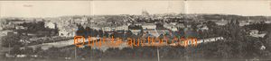 93571 - 1906 CHRUDIM - 3-dílné panorama, vydal Josef Kraus, prošl