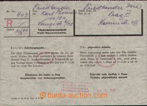 93627 - 1944 formulář k připouštěcí známce na bílém papíru