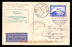 93665 - 1931 DEUTSCHLAND  pohlednice (LZ 127) do Německa přepraven