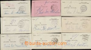 93667 - 1938 comp. 9 pcs of mailbag receipts sent to post off. Turč