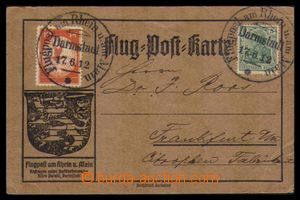 93707 - 1912 letecký lístek pošty na Rýně vyfr. leteckou zn. 10