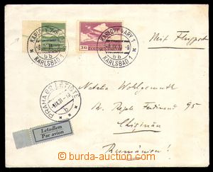 93786 - 1931 airmail letter to Rumania, with Pof.L7, L10, CDS KARLOV