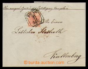 93860 - 1850 folded letter with the first issue 3 Kreuzer, Mi.3 with