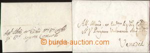 93911 - 1760-71 comp. 2 pcs of folded prephilatelic letters with int