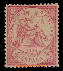 93988 - 1874 Mi.143, Allegory 4Pta red, c.v.. 800€