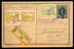 94077 - 1919 CDV1, Large Monogram - Charles 10/8h, Reg card uprated 