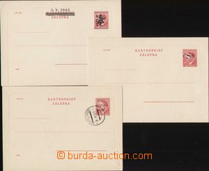 94116 - 1945 comp. 3 pcs of letter cards with revolutionary overprin