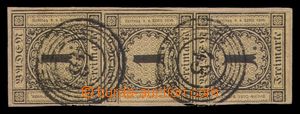 94125 - 1853 Mi.1b, Číslice 1Kr, svislá 3-páska, semišový pap