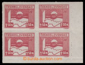 94128 - 1945 Pof.353, Košice-issue 1,50 Koruna brown-carmine, corne