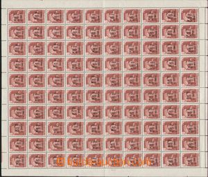94132 - 1944 KHUST  Pof.RV186 (C13) Crown, complete 100-stamps. coun