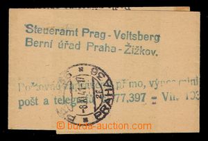 94153 - 1941 POŠTOVNÉ ZAPRAVENO  obálka Berního úřadu Praha, D
