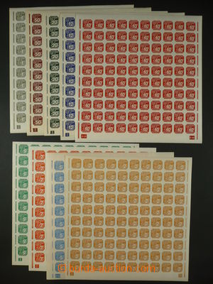 94182 - 1939 Pof.NV1-9, complete set sheets with plate number