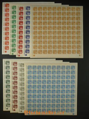 94183 - 1939 Pof.NV1-9, complete set sheets with plate number