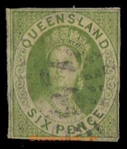 94188 - 1860 Mi.3, Královna Viktorie 6P zelená, kat. 1300€