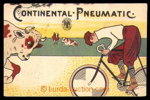 94287 - 1899 CYKLISTIKA, reklamní pohlednice CONTINENTAL-PNEUMATIC,