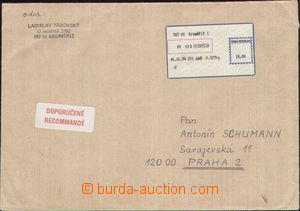 94296 - 1994 APOST Czech Republic  Reg letter franked with label Apo