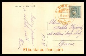 94353 - 1939 MOBILE POST OFF. (BUS) PRAGUE  postcard sent last day f