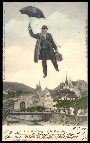 94411 - 1903 KARLOVY VARY (Karlsbad) - colored collage, flying man w