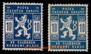 94456 - 1918 Pof.SK1 + SK1a Skautské 10h, barva modrá a světle mo
