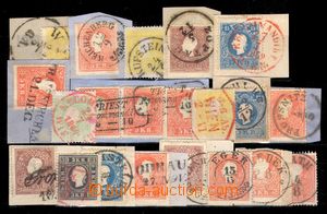 94539 - 1858 Mi.10-15, type I., The 2nd issue., selection of 21 pcs 