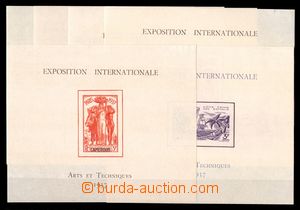 94543 - 1937 COLONIES  comp. 6 pcs of miniature sheets World Exhibit