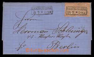 94681 - 1868 skládaný dopis do Berlína vyfr. zn. Mi.3 2x, rámeč