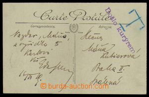 94713 - 1919 KURÝRNÍ POŠTA  pohlednice (Paříž) bez frankatury 