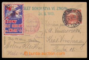94715 - 1919 PR19/001, Sokol festival in Znojmo, postcard with Pof.7