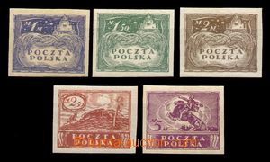 94896 - 1919 Mi.96-100, highest values markové currency, imperforat