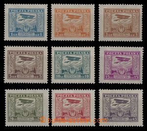 94897 - 1925 Mi.224-232, Airmail, mint never hinged, 2x light fold, 