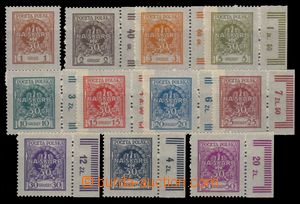 94899 - 1925 Mi.213-223, For Treasury, outside 213 all with R margin