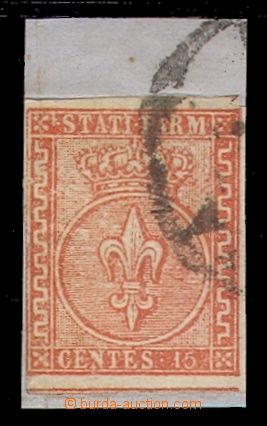 94932 - 1853 Mi.7, Znak, 15C červená, kat. 120€