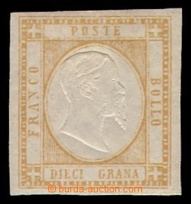 94935 - 1861 Mi.6, Viktor Emanuel II., 10Gr oranžová, kat. 125€,