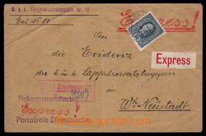 94959 - 1917 R+Ex služební dopis, osvobozený od poštovného, uhr