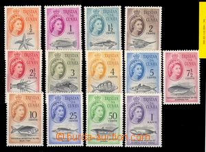 95146 - 1961 Mi.42-54, Elizabeth II. + fish, new currency, complete 