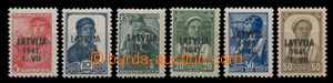 95162 - 1941 LATVIA  Mi.1-6, complete overprint set, c.v.. 60€