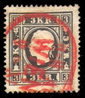 95234 - 1858 Mi.11 I., The 2nd issue 3 Kreuzer black, type I.b, almo