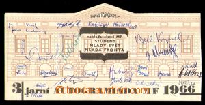 95264 - 1966 SPISOVATELÉ  kartička z jarní autogramiády nakladat
