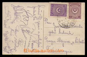 95265 - 1925 SPORTSMEN / FOOTBALL  postcard (Bospor) with signatures
