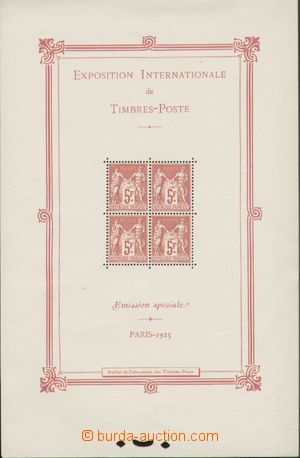 95286 - 1925 Mi.Bl.1, Mezinárodní výstava známek Paříž, dvl m