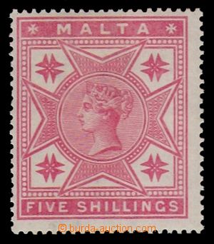 95314 - 1886 Mi.10, Královna Viktorie 5Sh, nepatrná stopa po 1. n