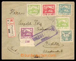 95372 - 1919 Reg letter to Silesia, with Pof.2, 3 2x, 5, 8, NV1 as p