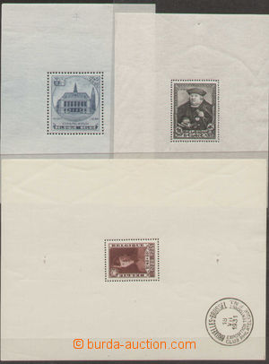 95386 - 1931-36 comp. 3 pcs of miniature sheets, contains Mi.Bl.2 wi