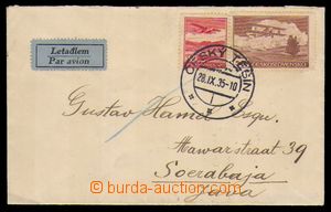 95398 - 1935 Let-dopis na Jávu (!), vyfr. zn. III. emise, Pof.L12, 